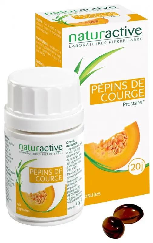Naturactive Pépins de Courge 60 Capsules