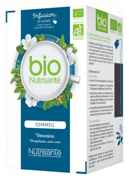 Nutrisanté infusion bio sommeil 20 sachets - Pharmacie Agnès Praden à Alès
