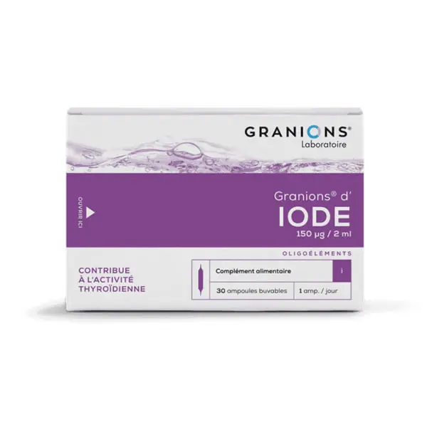Laboratoire des Granions Iode 30 ampoules 2ml