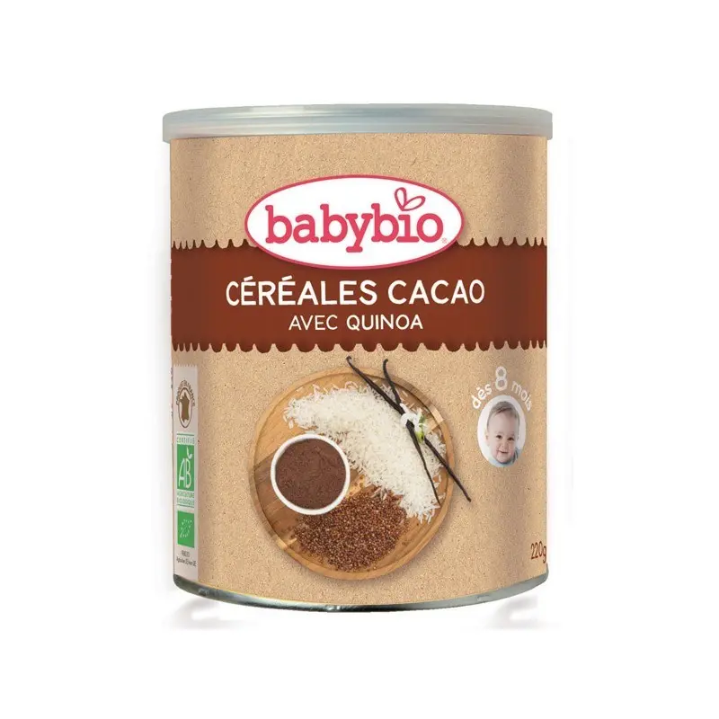 Babybio Céréales Cacao avec Quinoa 220g - Pharmacie Agnès Praden à Alès
