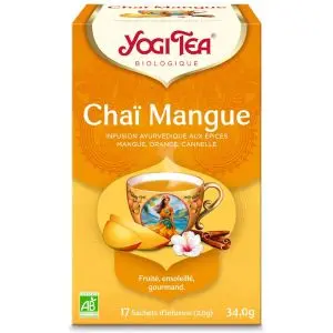 Yogi Tea Infusion Chaï Mangue Bio 17 Sachets