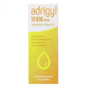 Adrigyl 10 000 UI/ml Solution Buvable En Gouttes Vitamine D3 10 ml