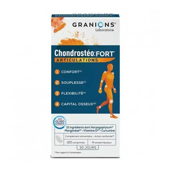 Laboratoire des Granions chondrostéo+ fort articulations 120 comprimés 101g - Pharmacie Agnès Praden à Alès