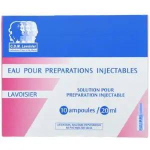 CMD Lavoisier Eau pour préparations injectables 10 Ampoules de 20 ml