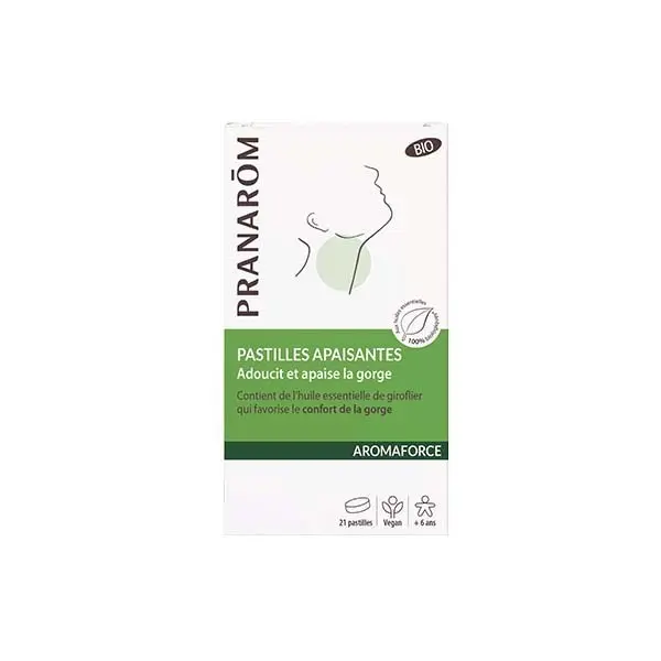 Pranarôm aromaforce pastilles apaisantes bio 21 pastilles - Pharmacie Agnès Praden à Alès