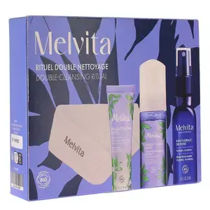 Melvita Rituel Double Nettoyage Bouquet Floral Détox Coffret de 4 Produits