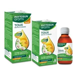 PHYTOSUNAROMS SIROP TOUX SECHE ET GRASSE 200ML