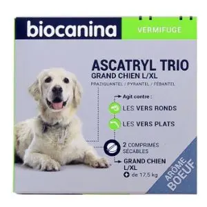 Biocanina Ascatryl Trio Grand Chien 2 Comprimés