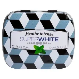 Superwhite Pastilles Fraicheur Menthe Intense Sans Sucre - 50 Pastilles