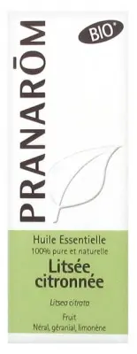 Pranarôm Huile Essentielle Litsée Citronnée Bio 10 ml - Pharmacie Agnès Praden à Alès