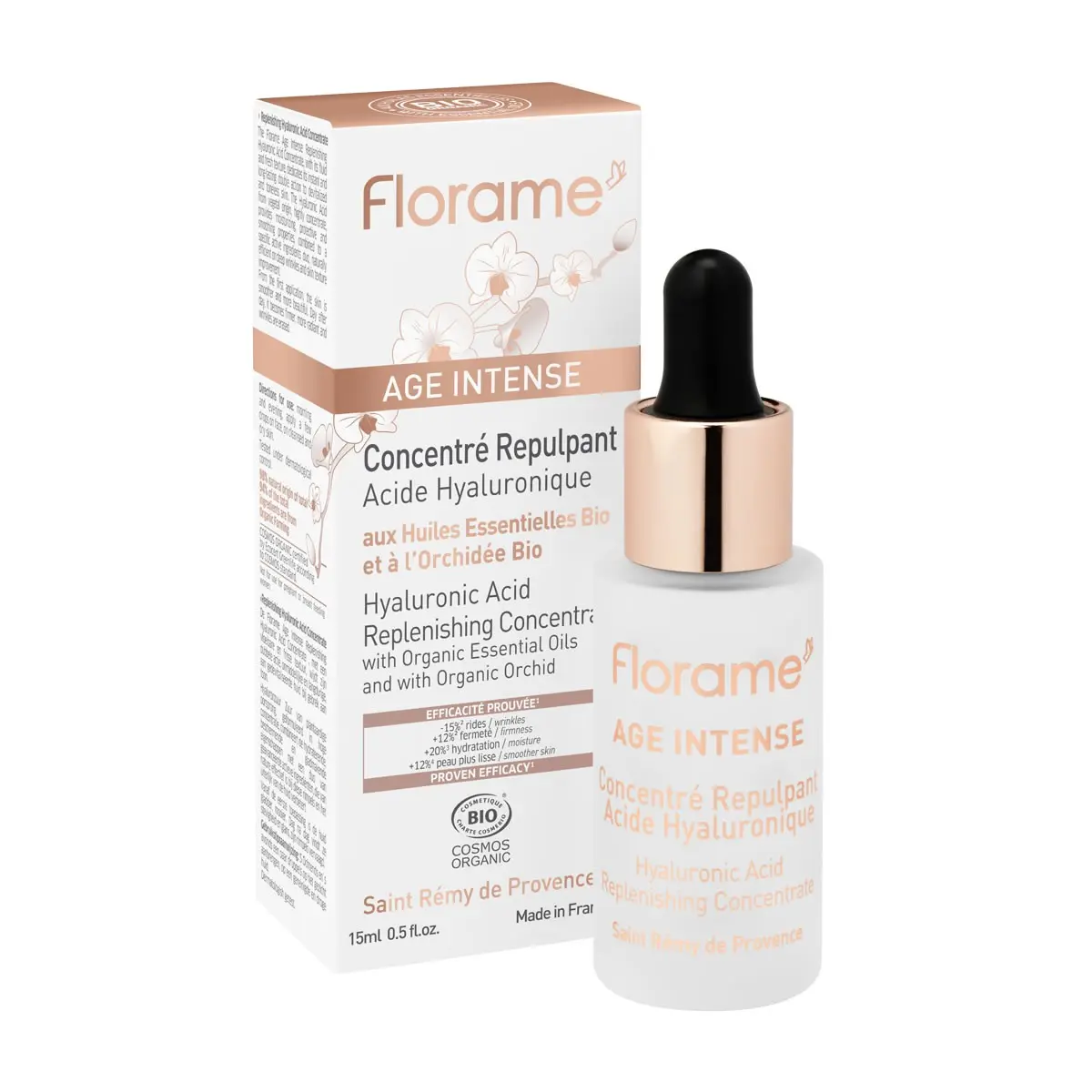 Florame concentré repulpant acide hyaluronique 15ml - Pharmacie Agnès Praden à Alès
