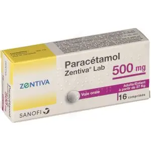 Zentiva Paracétamol 500 mg Comprimés x 16
