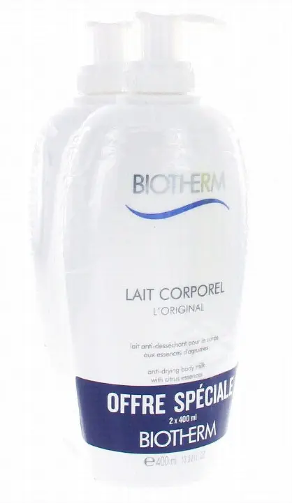 Biotherm Lait corporel anti dessèchement 2 x 400 mL - Pharmacie Agnès Praden à Alès