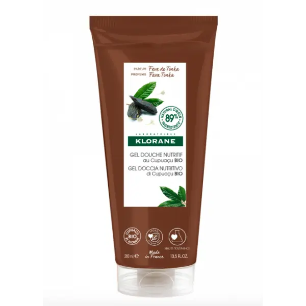 Klorane gel douche fève de tonka 200ml - Pharmacie Agnès Praden à Alès
