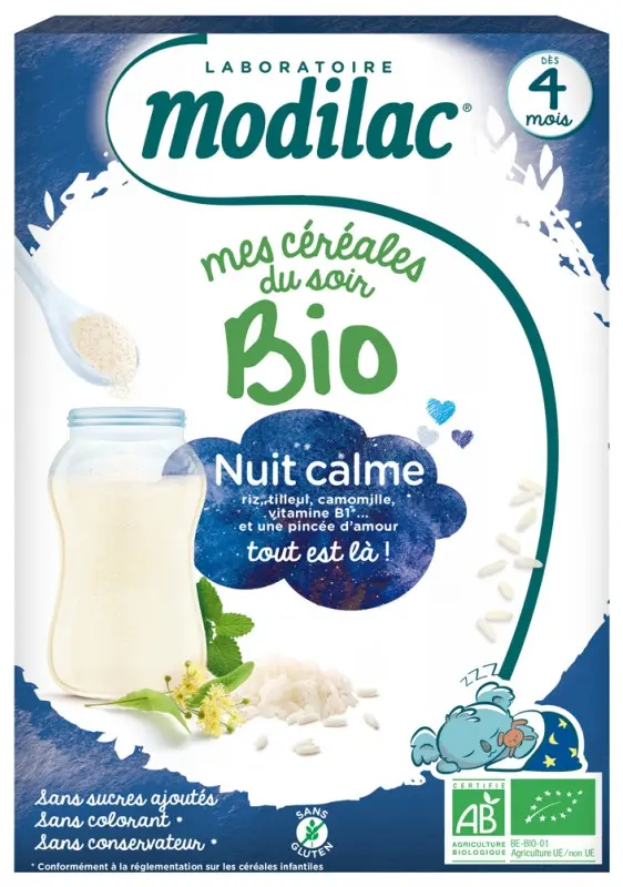 Modilac Céréales Bio Nuit Dès 4 mois 250 g