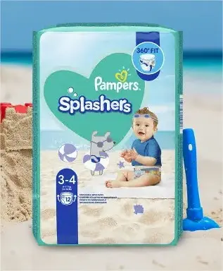 Pampers Couches d'Eau Splashers T3/4 x 12