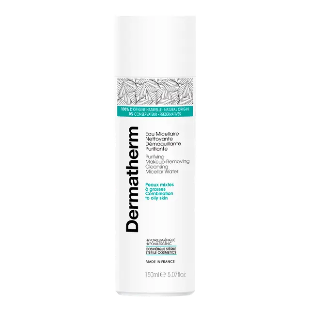 Dermatherm Eau Micellaire Nettoyante Démaquillante Purifiante BIO 150ml