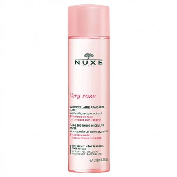 Nuxe Very Rose Eau Micellaire Apaisante 3-en-1 200 ml - Pharmacie Agnès Praden à Alès