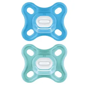 MAM Sucette Comfort Silicone 0 - 2 mois Bleu x 2