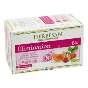 Herbesan Bio Infusion Elimination 20 Sachets de 1.5g - Pharmacie Agnès Praden à Alès