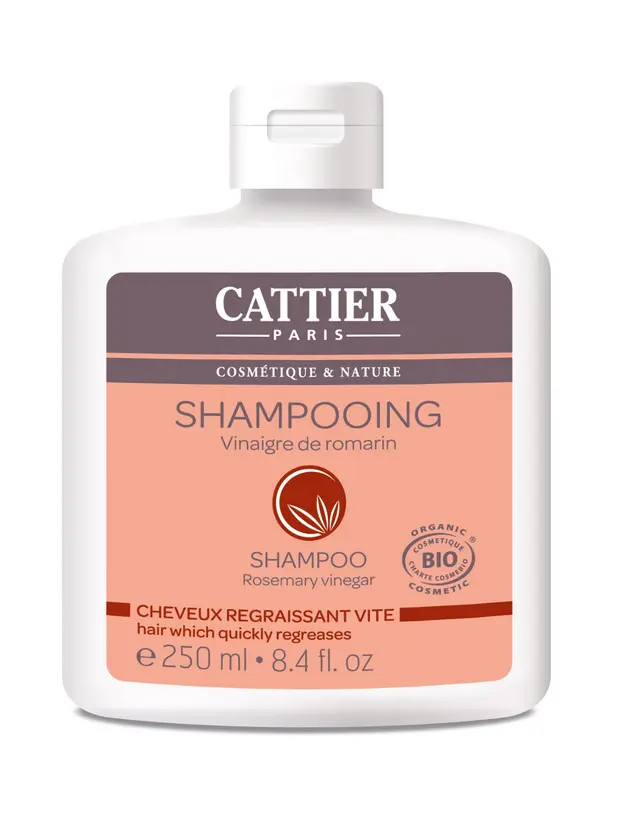 Cattier Shampooing Cheveux Regraissant Vite Vinaigre de Romarin 250 ml