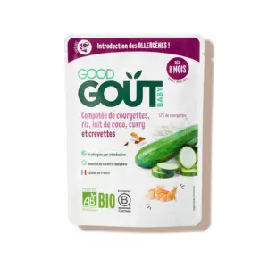 Good Gout Compotée de courgette, riz, lait de coco, curry et crevette 190g