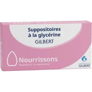 Gilbert Suppositoire Glycérine Nourrisson Boite de 10 - Pharmacie Agnès Praden à Alès