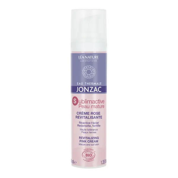 Jonzac sublimactive peau mature crème rose revitalisante 40ml