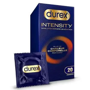Durex Intensity Préservatifs Sans latex Chaleur Corporelle Partagée x20
