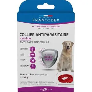 Francodex Collier Antiparasitaire Icaridine Rouge