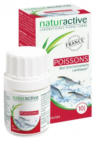 Naturactive Poissons 30 Gélules - Pharmacie Agnès Praden à Alès