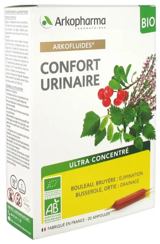 Arkopharma Arkofluides Confort Urinaire Bio 20 Ampoules