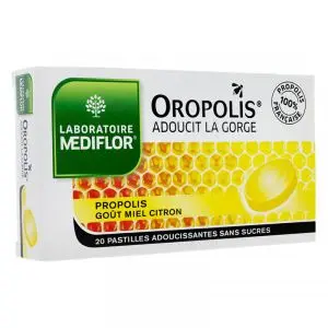 Vicks Oropolis Pastilles Adoucissantes Pour la Gorge Miel Citron x 20