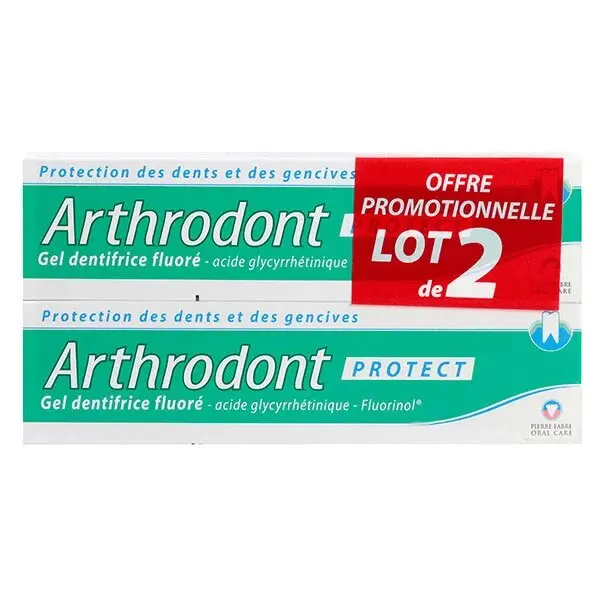 Arthrodont Protect Gel Dentifrice Fluoré 2x75ml - Pharmacie Agnès Praden à Alès