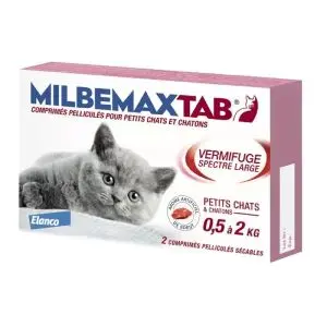 Milbemax Tab Chaton 0.5 à 2kg 2 Comprimés