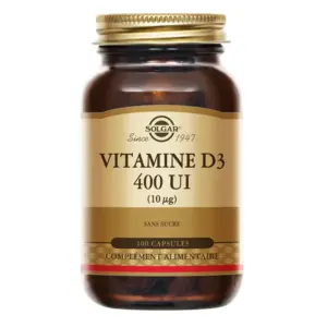Solgar Vitamine D3 400 UI 100 capsules