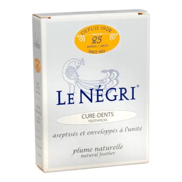 Tradiphar Le Negri cure dents plume d'oie 25 unités
