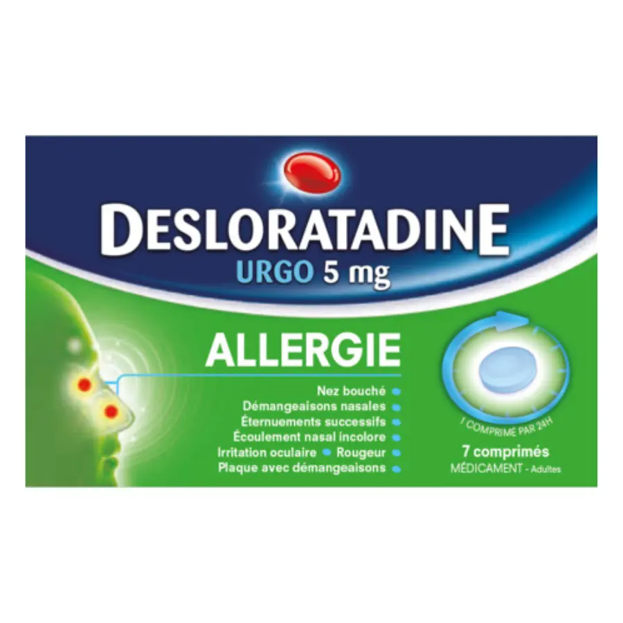 Desloratadine Urgo 5mg boite 7 cps - Pharmacie Agnès Praden à Alès