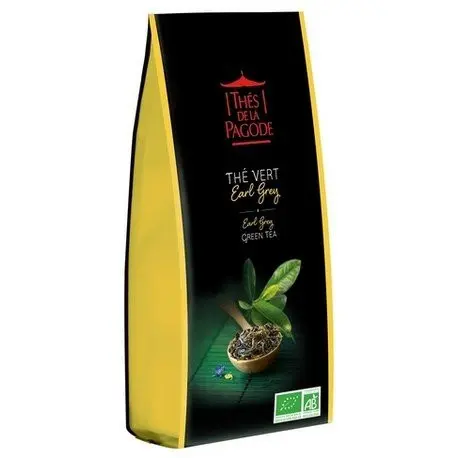 Thés de la pagode Thé vert earl grey 100g