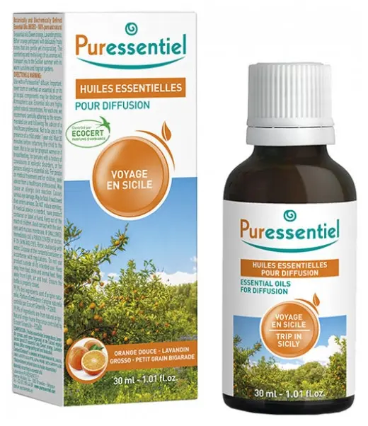 Puressentiel Huiles Essentielles pour Diffusion Voyage en Sicile 30 ml