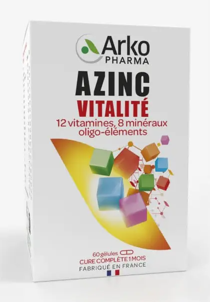 Arkopharma Azinc Vitalité 60 gélules - Pharmacie Agnès Praden à Alès