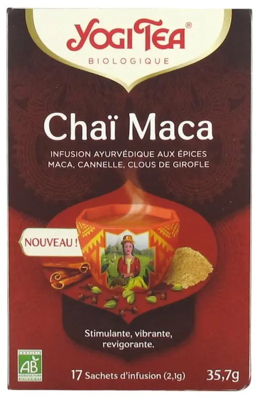 Yogi Tea Infusion Chaï Maca Bio 17 Sachets