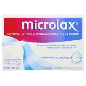 Microlax Solution Rectale 12 Récipients Unidoses 5 ml