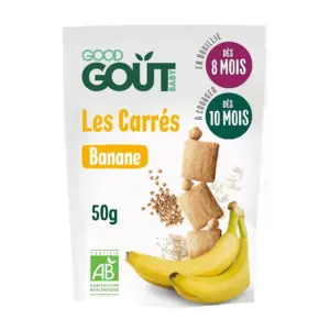 Good Gout Biscuits Carrés à la Banane 50g