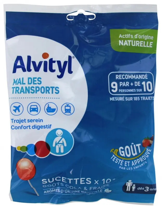 Urgo Alvityl Mal des Transports Enfant 10 Sucettes - Pharmacie Agnès Praden à Alès