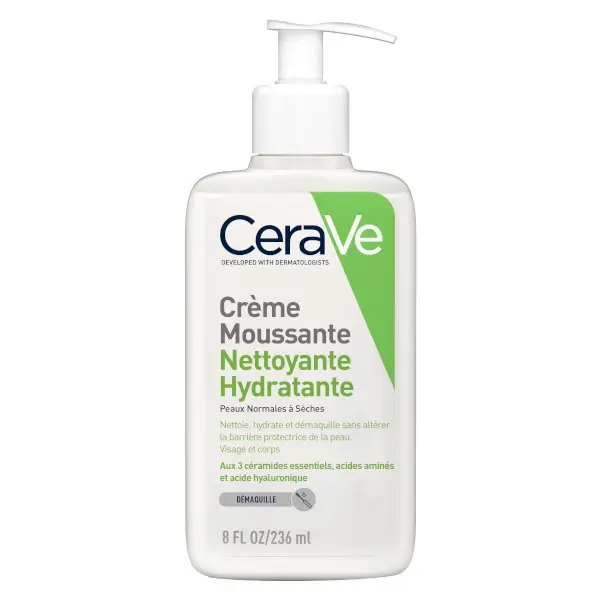 CeraVe Crème Moussante Nettoyante Hydratante Visage 236 ml