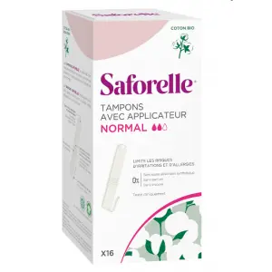 Saforelle Coton Protect 14 Tampons Super avec Applicateur