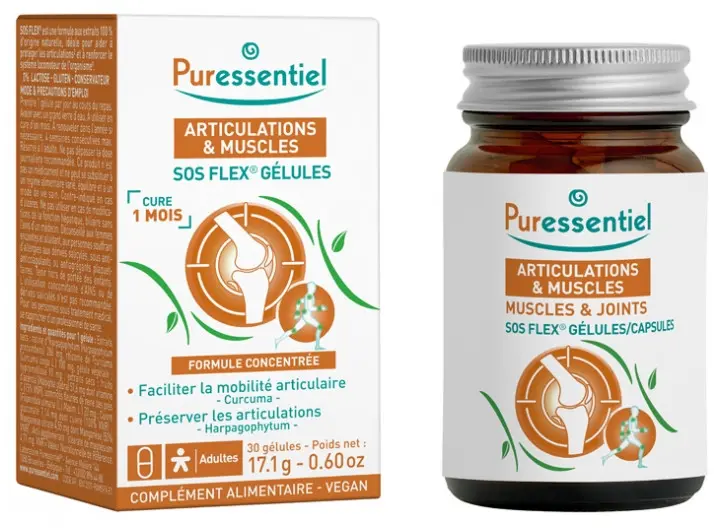 Puressentiel Articulations & Muscles SOS Flex 30 Gélules - Pharmacie Agnès Praden à Alès