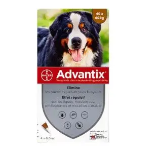 Elanco Advantix Très Grand Chien 40 à 60kg 4 Pipettes