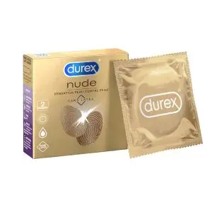 Durex Nude Sans Latex 2 Préservatifs